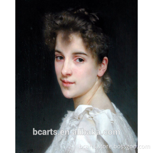 Classical girl face art famous painting by numbers